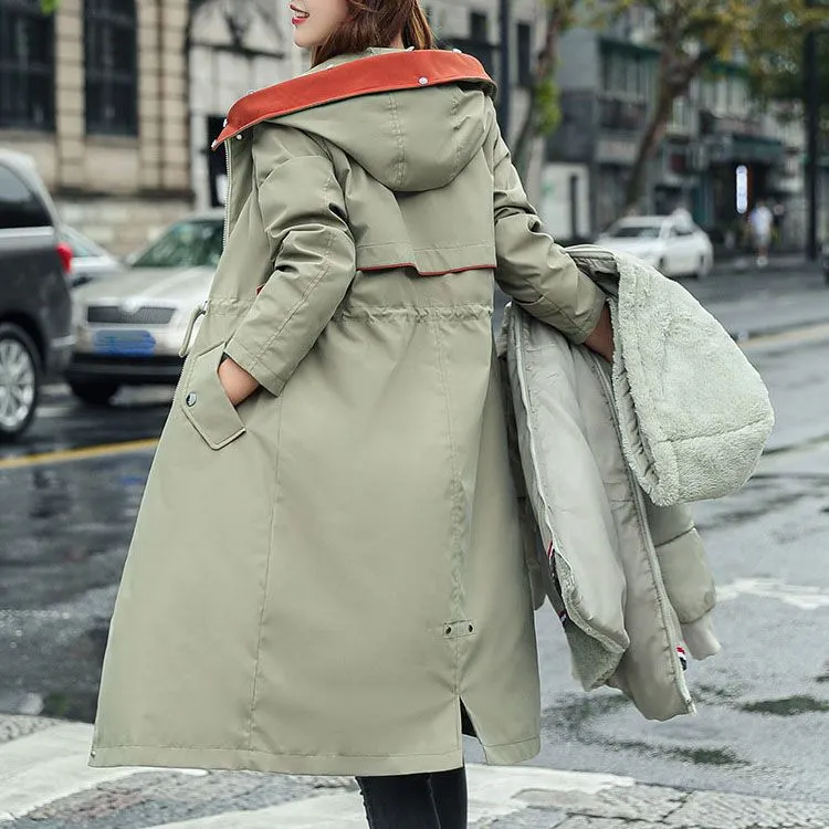 Winter-SpecialsWomen's Winter Hooded Furry Collar Casual Parka Coat