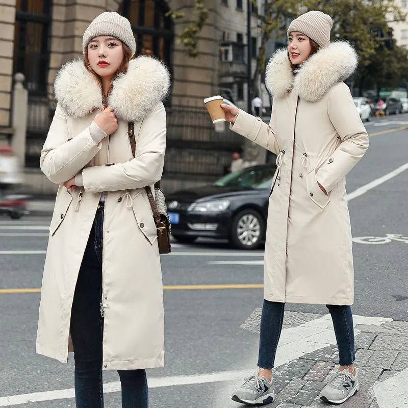 Winter-SpecialsWomen's Winter Hooded Furry Collar Casual Parka Coat