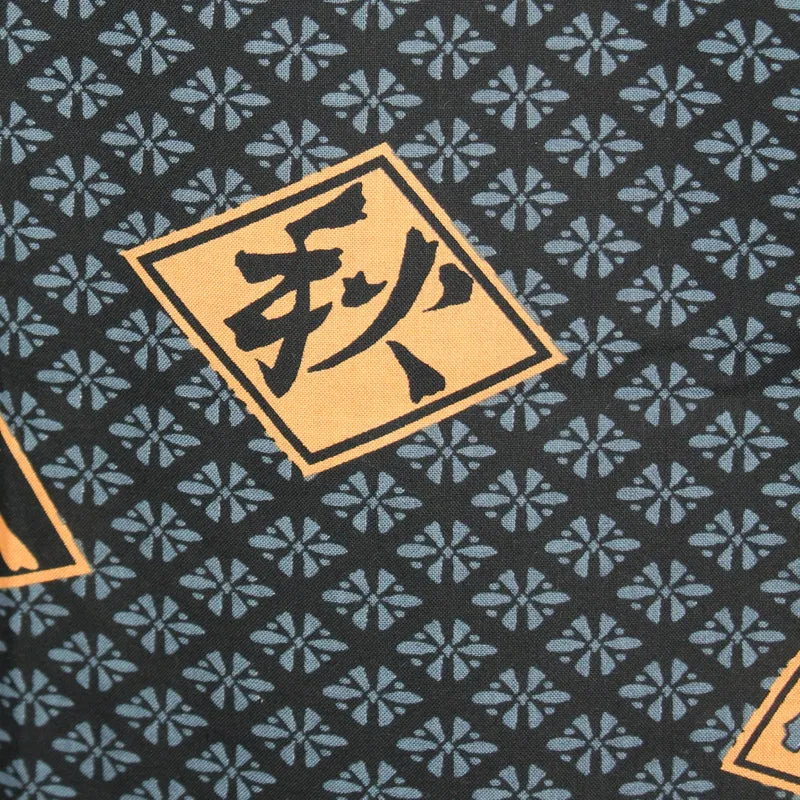 Yukata Robe for Men Hishi (Diamond) Black